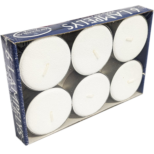 6er Pack ASP Maxi-Teelichte, 100 % Stearin, Ø 5,8 cm, weiß