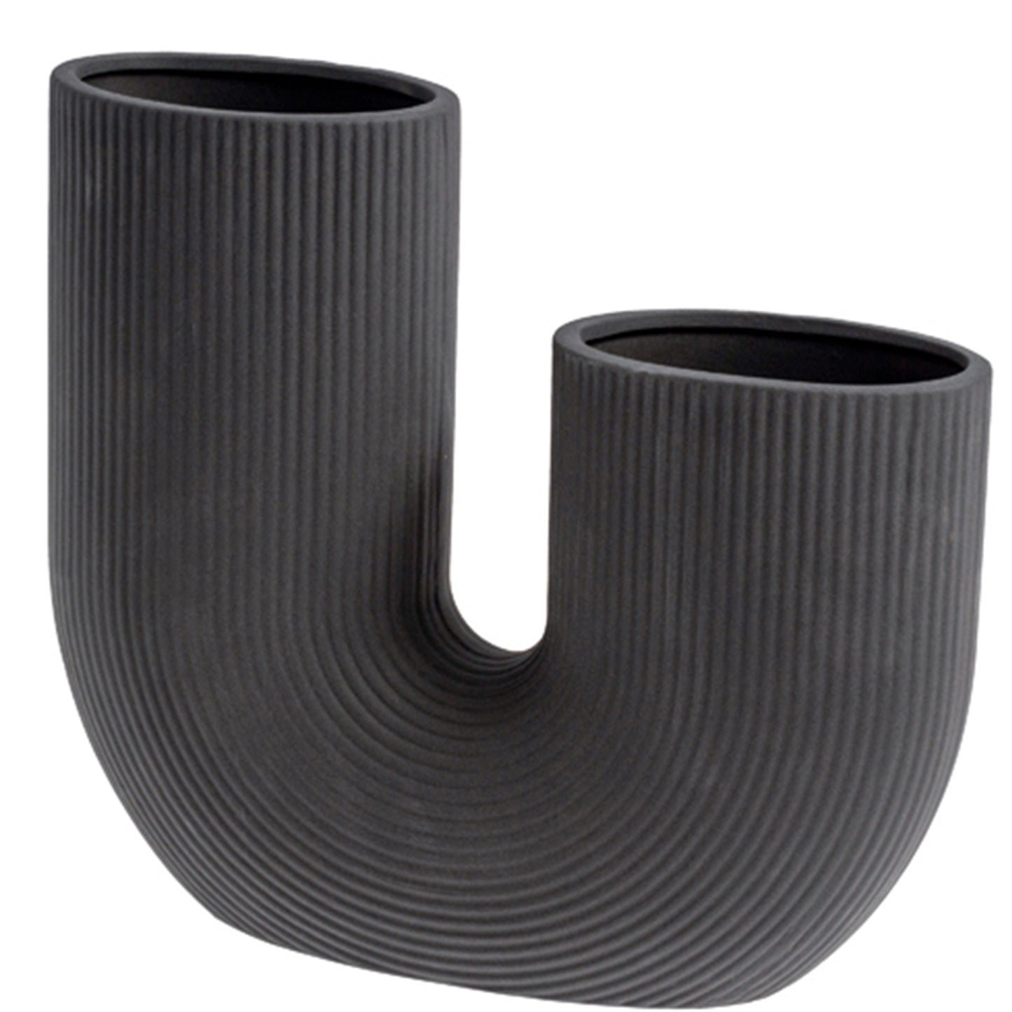 Stravalla Vase, Keramik, BxHxT, H 32 cm, dunkelgrau