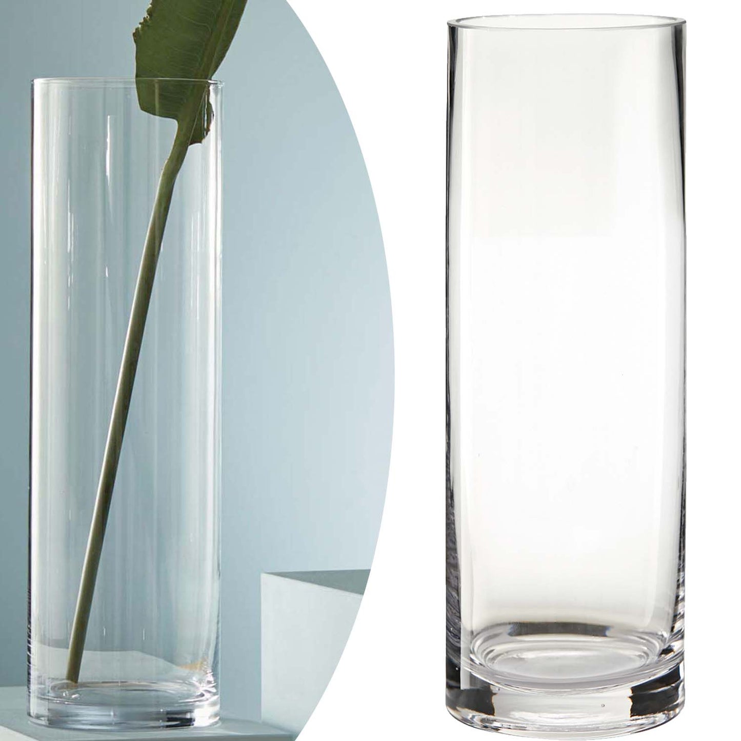 Lotta Zylinder Vase, aus Glas, HxB 30 x 15 cm