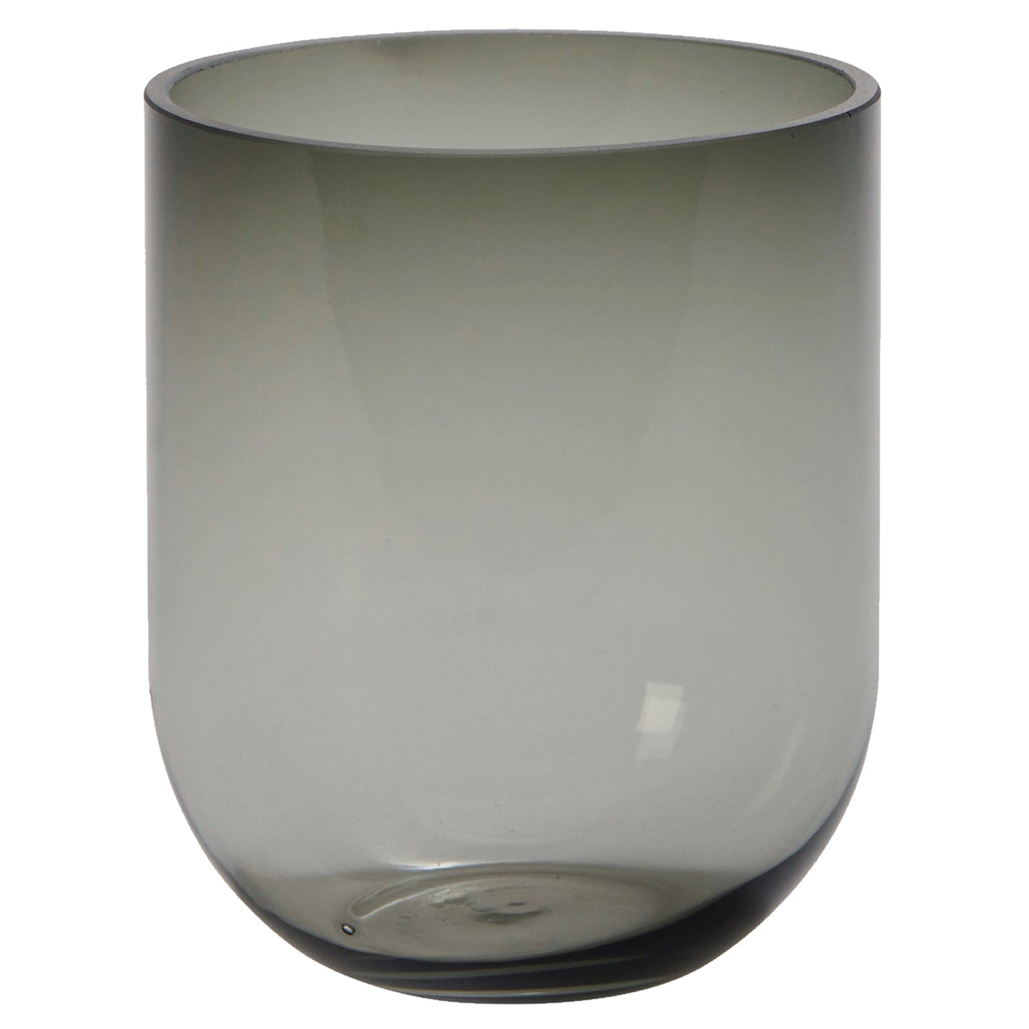 Windlichtglas "Hanami",  Ø 12cm x H 14cm, rauchgrau