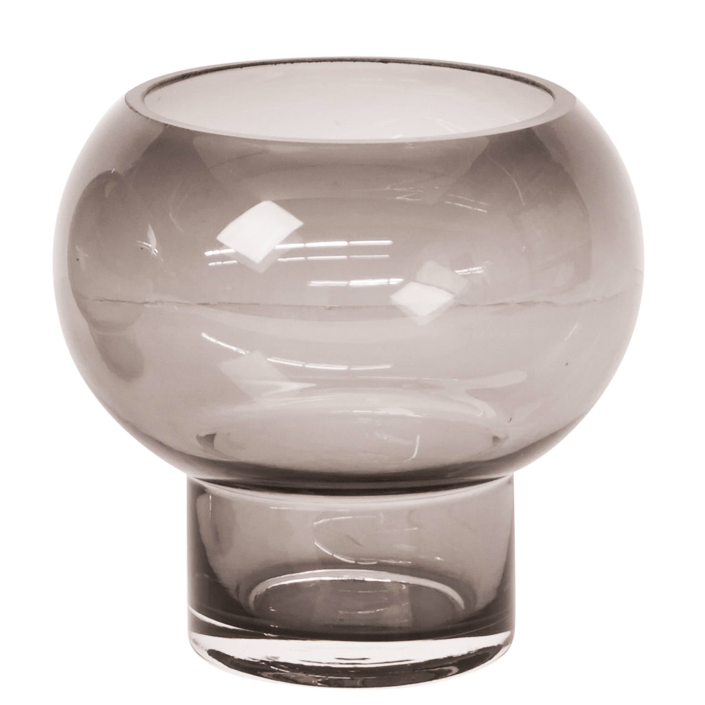 Windlichtglas "Lou", Ø 12 x H 11,5 cm, rauchgrau