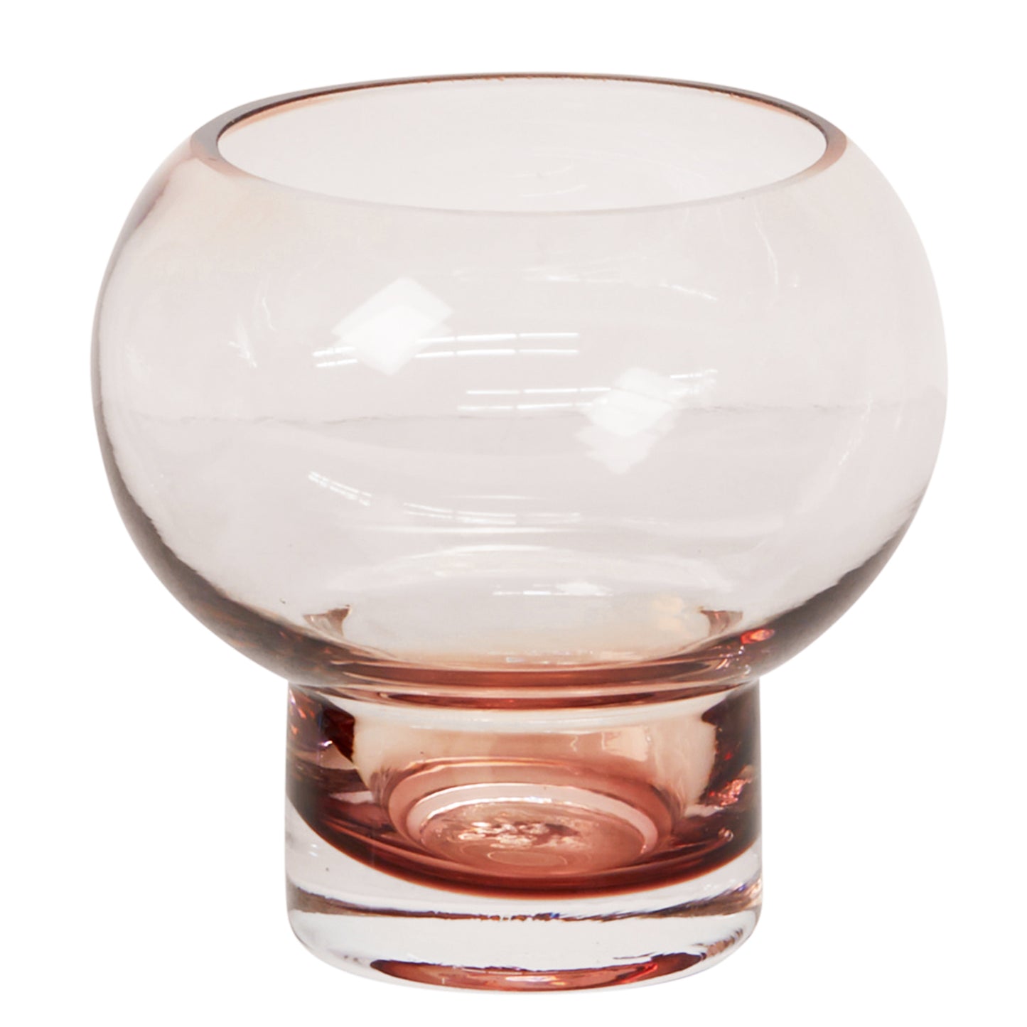 2er Set Windlichtglas "Lou", Ø 12 x H 11,5 cm, rosè
