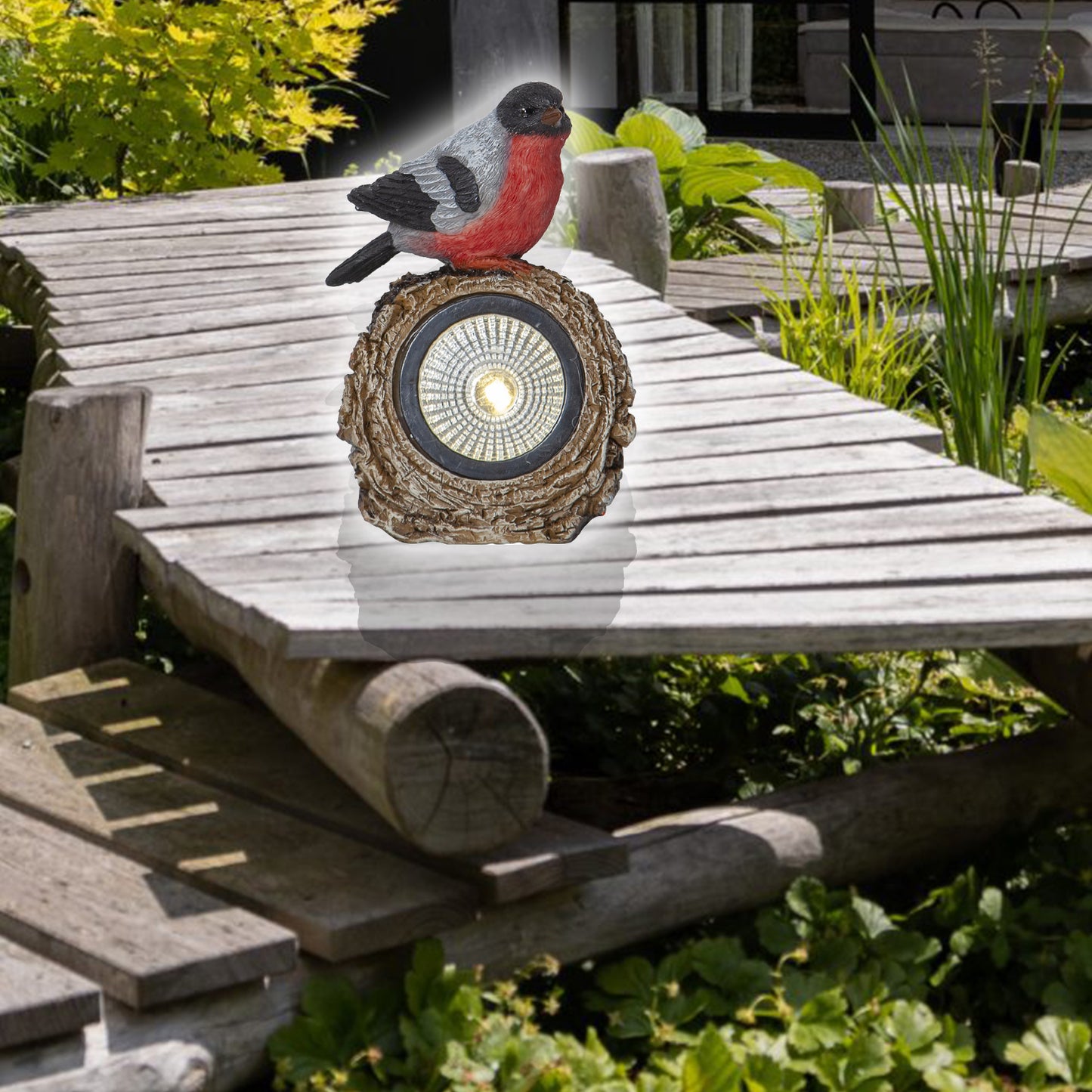 SOLAR Dekoration, Gartenbeleuchtung "Birdy" Rotkehlchen  (LED)