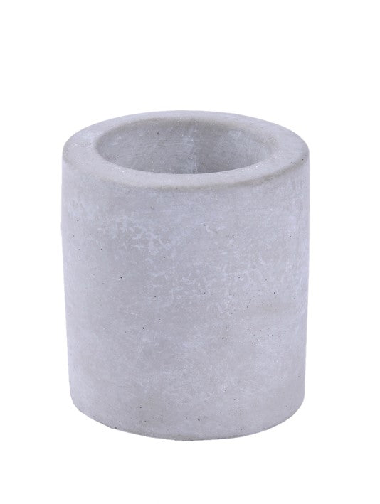 Kerzenhalter 2 in 1 Stone, Betonoptik 6,5 x 6 cm, grau
