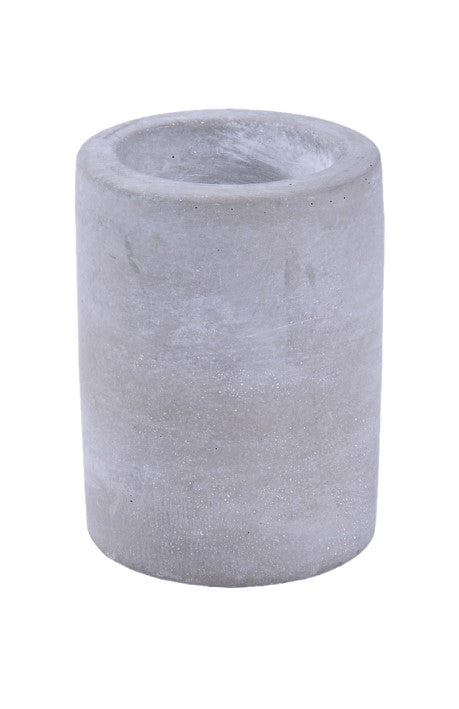 Kerzenhalter 2 in 1 Stone, Betonoptik 8 x 6 cm, grau