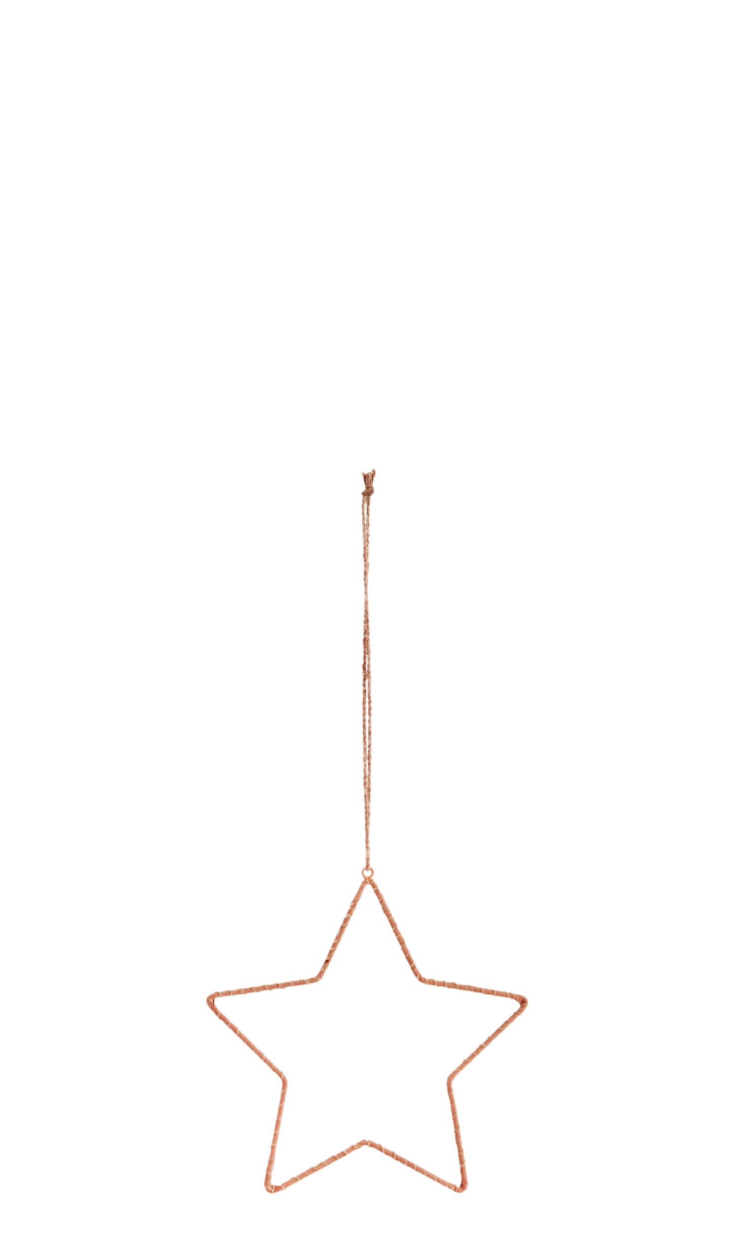 Anhänger "Baumwollstern", 25,5 cm, altrosa (M)