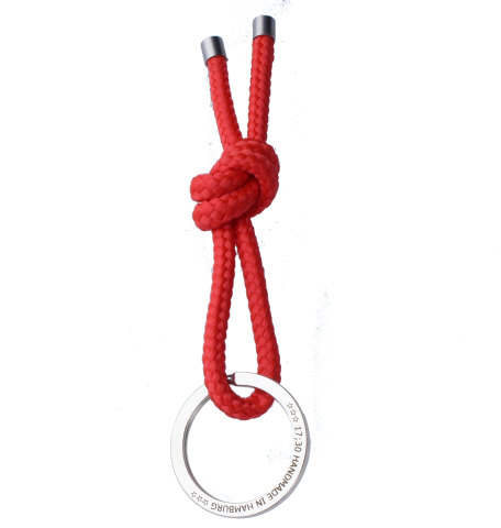 Schlüsselanhänger "Knoten", rot