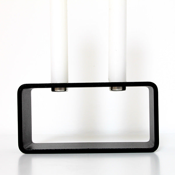 Kerzenhalter "2glow", 16 x 6 x 8 cm, schwarz