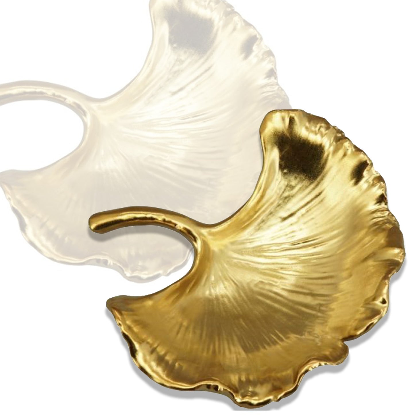 Ginkgo-Schale, Aurum, gold, Porzellan BxLxH 10,3x9,9x3,4 cm