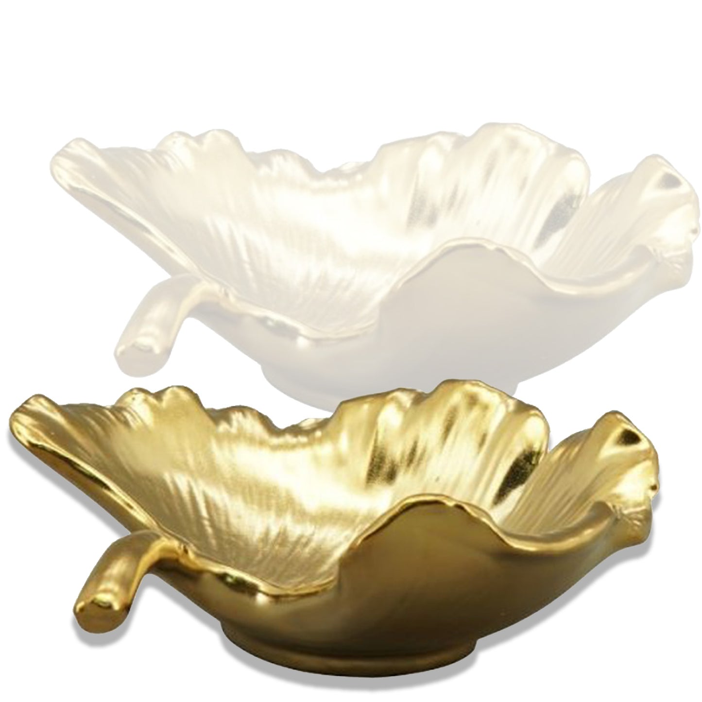 Ginkgo-Schale, Aurum, gold, Porzellan BxLxH 10,3x9,9x3,4 cm