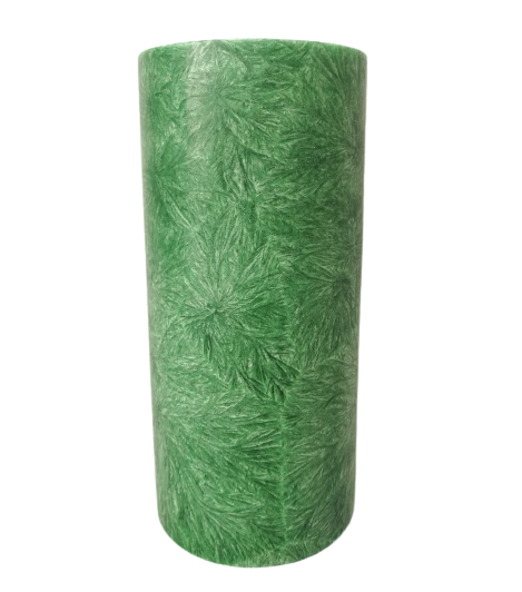 Stearin-Stumpenkerze, 13,5 x 6,4 cm, Dunkelgrün durchgefärbt