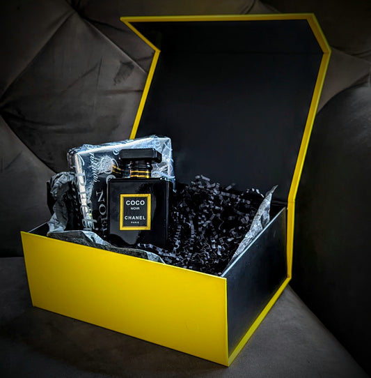 2er Pack Geschenkbox / Ordnungsbox, gelb