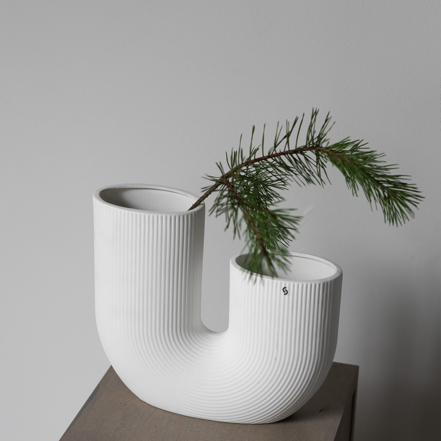 Stravalla Vase, Keramik, BxHxT, H 27 cm, weiss