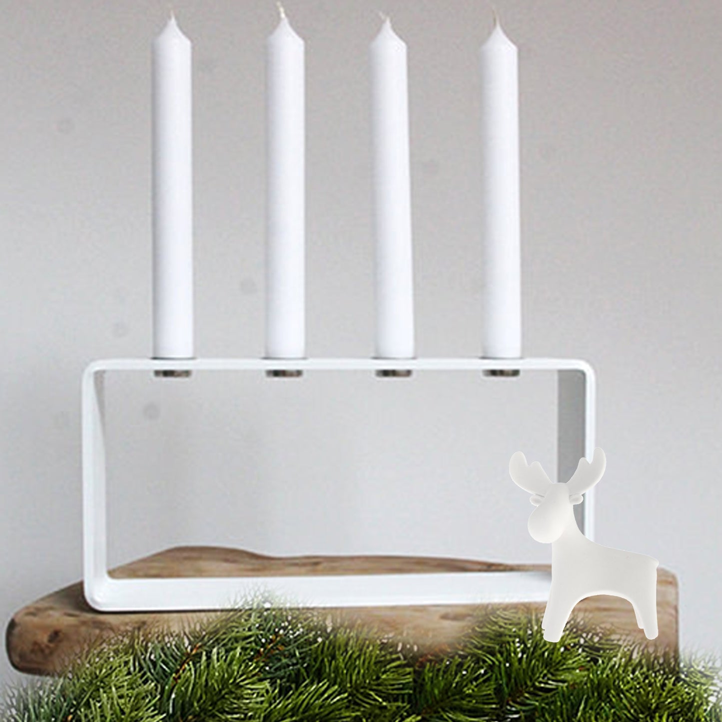 Kerzenhalter "4glow", 27 x 6 x 13 cm, weiß