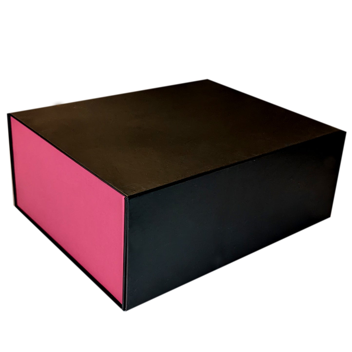 2er Pack Geschenkbox / Ordnungsbox, schwarz / pink