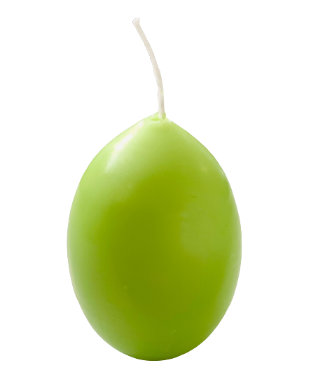 Eierkerze, Osterei, 6,1 x 4,4 cm, apfelgrün