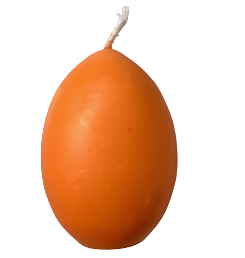Eierkerze, Osterei, 6,1 x 4,4 cm, aprikose